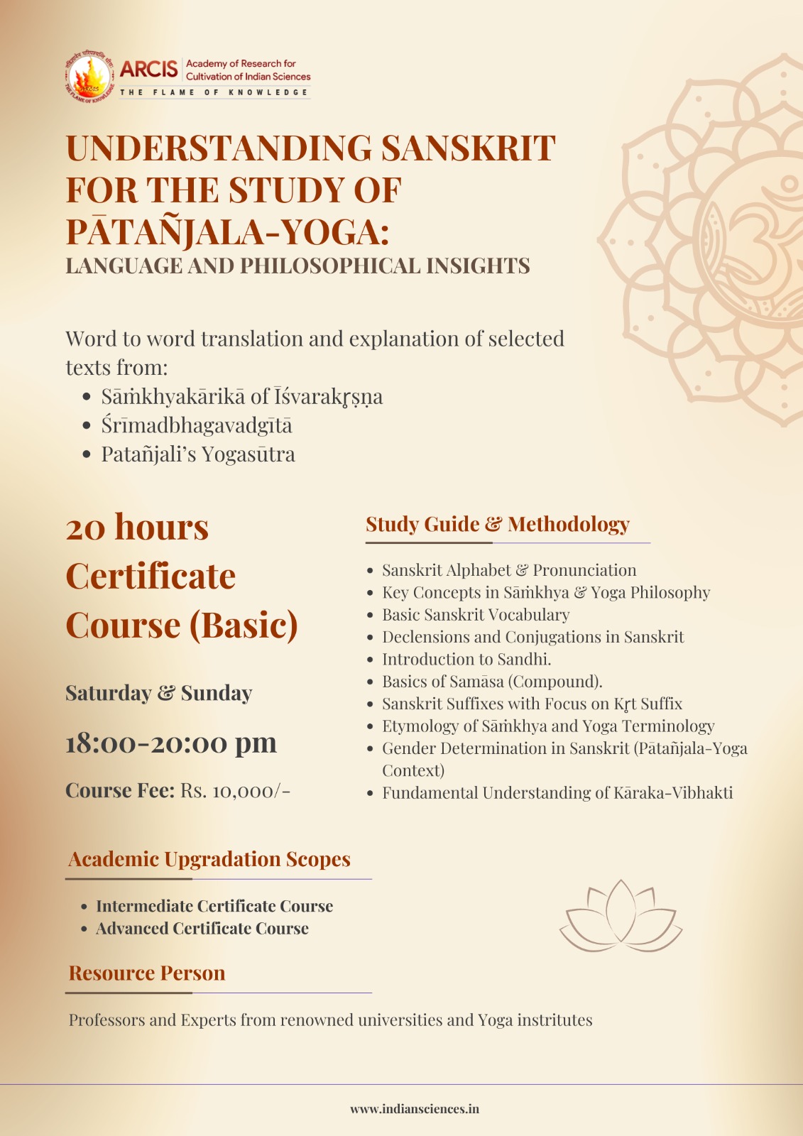 Understanding Sanskrit For The Study of Pātañjala Yoga: Language And ...